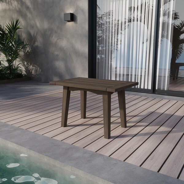 Rectangular Outdoor All Weather Wooden Side Coffee Table