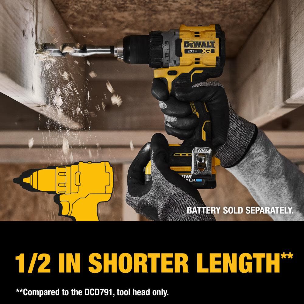 DEWALT 20V MAX* XR Brushless Cordless 1/2 in. Drill/Driver Bare Tool DCD800B from DEWALT