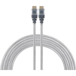 GE 15 ft. 8K HDMI 2.1 Cable with Ethernet and Gold Plated Connectors in Grey 66832