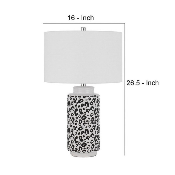 Benjara BM272326 27 Inch Table Lamp with Dimmer  B...