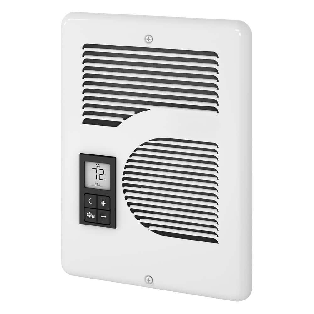 Cadet 240208120volt 160015001000watt Energy Plus Inwall Fanforced Electric Heater in White with Digital Thermostat