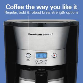 Hamilton Beach 10-Cup Stainless Steel Programmable Drip Coffee Maker with Thermal Carafe 46899R