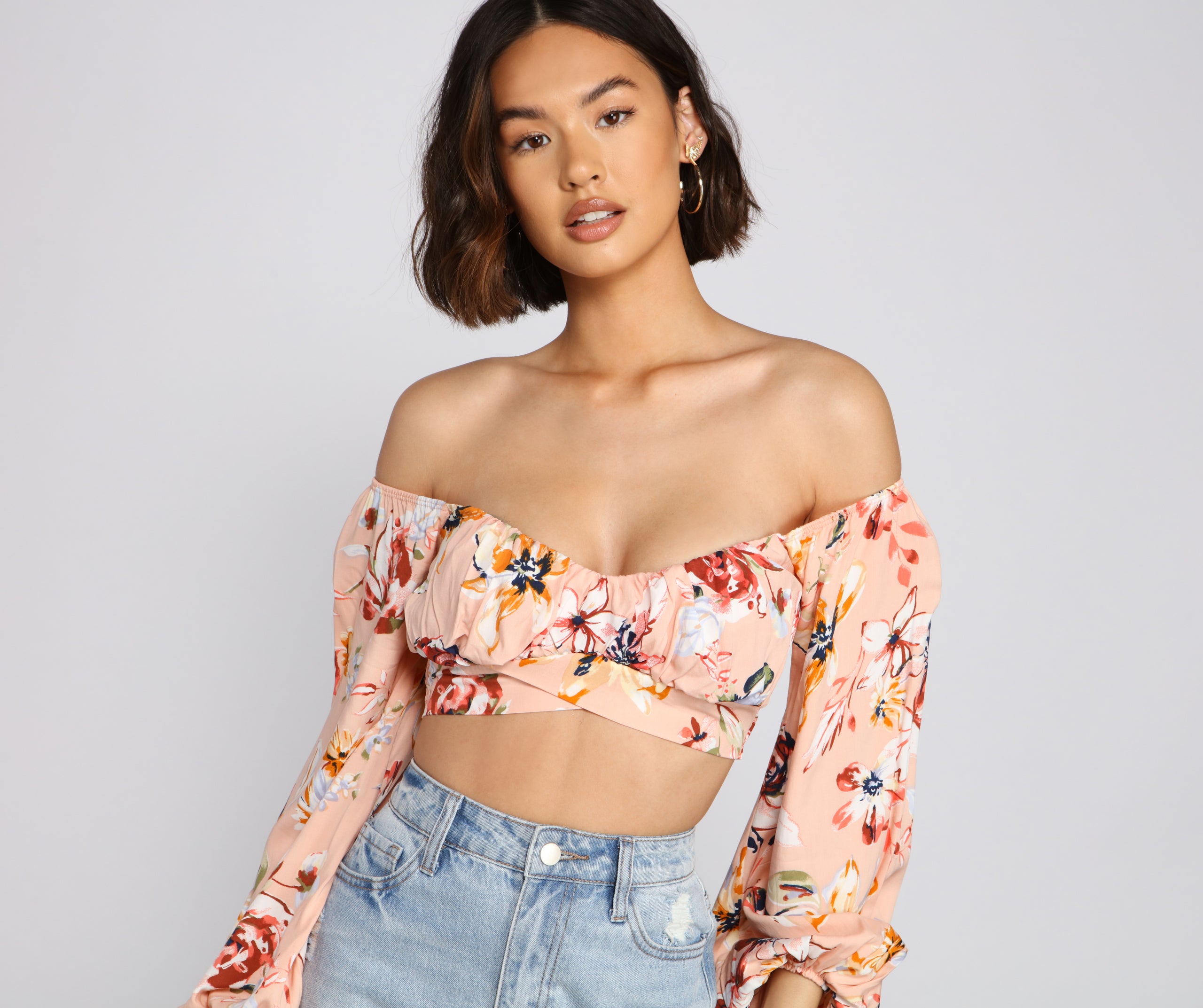 Flirty In Floral Crop Top