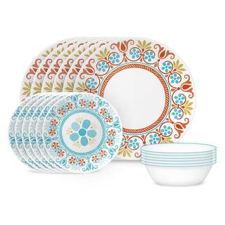 Corelle Terrocata Dream 18-Piece Set Includes 6 each Dinner Plates Lunch Plates and Bowls 1144867