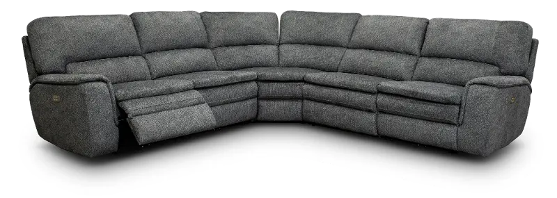 Casey Indigo 5 Piece Power Reclining Sectional