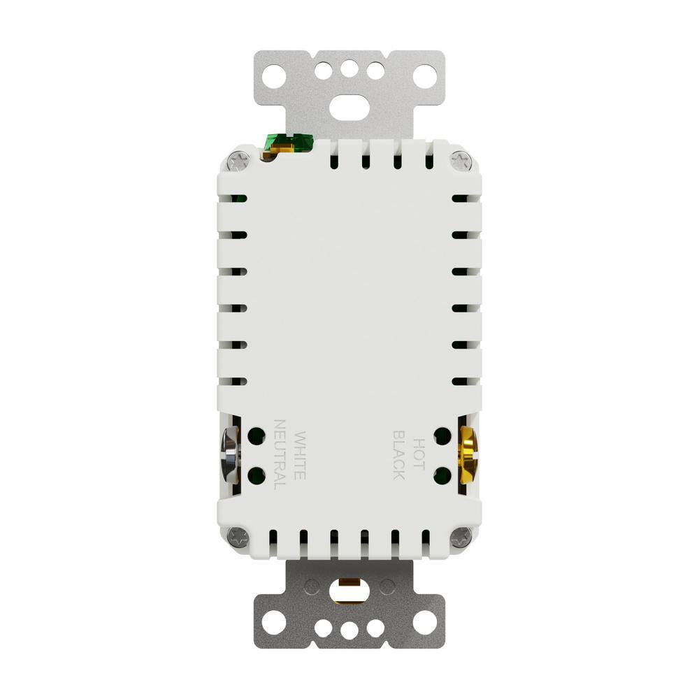 Square D X Series 15 Amp 125-Volt Tamper Resistant Indoor USB AC 5.4 Amp Duplex Decorator Outlet Back Wire Clamps Matte White SQR55153WH