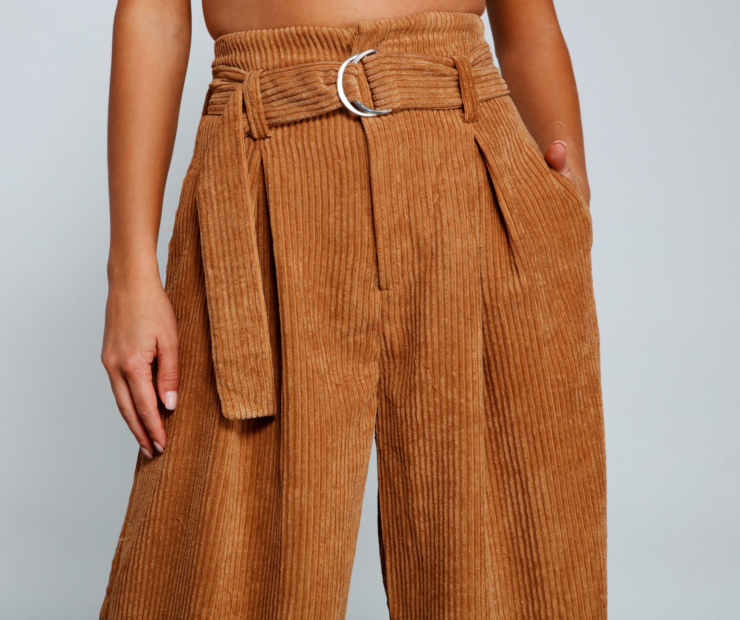 High Waist Flared Corduroy Pants