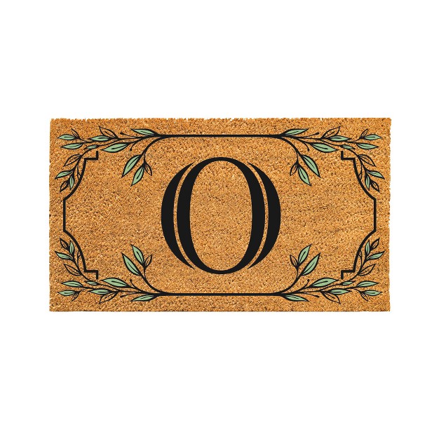 X 16 quot Monogram Coir Mat Letter quot o quot