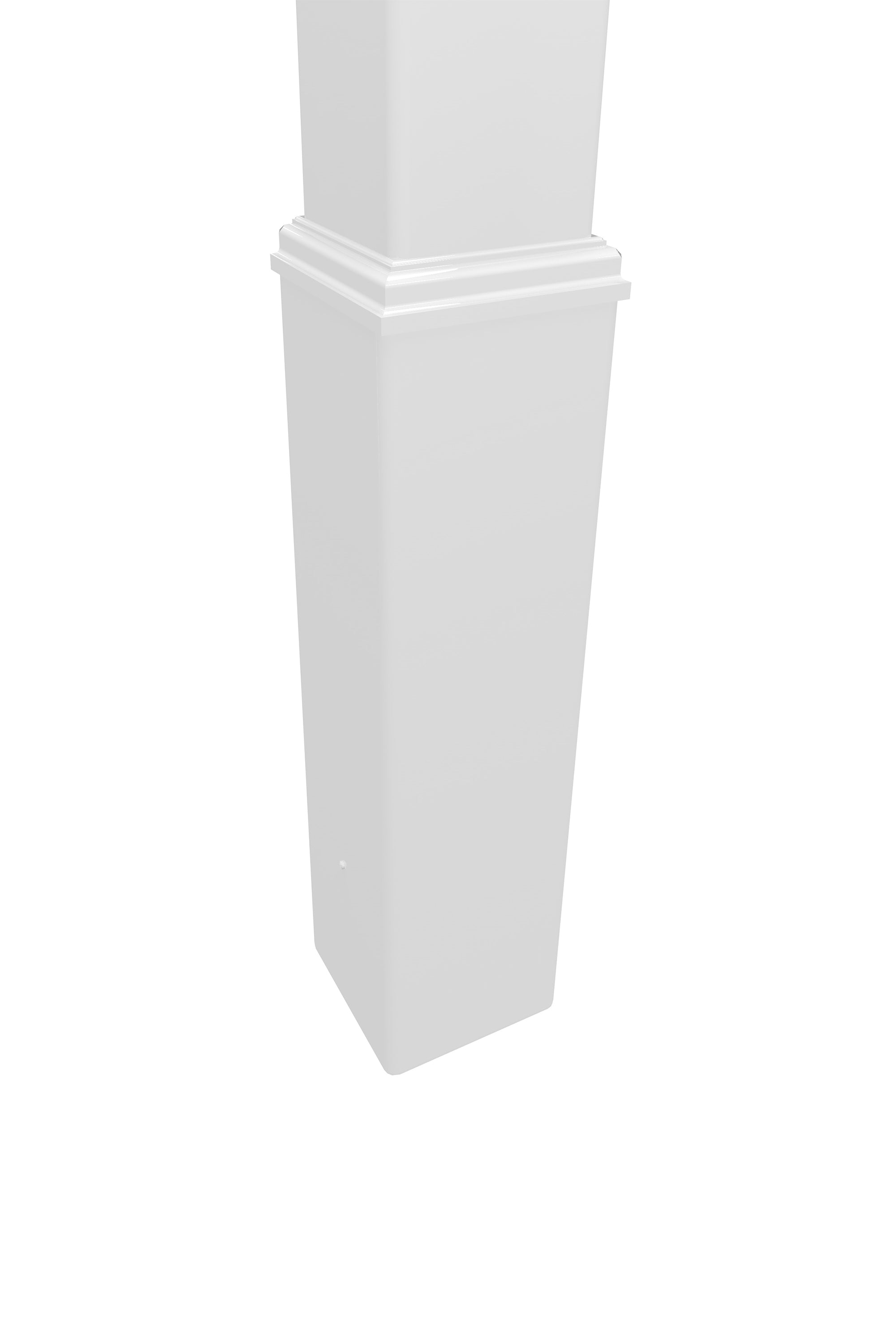 Vita 6 in L x 6 in W x 74 in H Madison Vinyl Post for Outdoor Light Fixture， White， VA94429