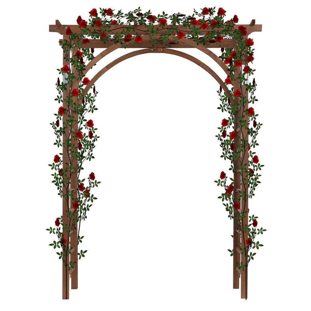 GoDecor Outdoor Wooden Garden Arbor for Climbing Plants-84.65" H