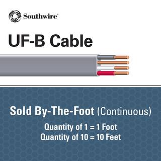 Southwire (By-the-Foot) 63 Gray Stranded CU UF-B WG Wire 14782799