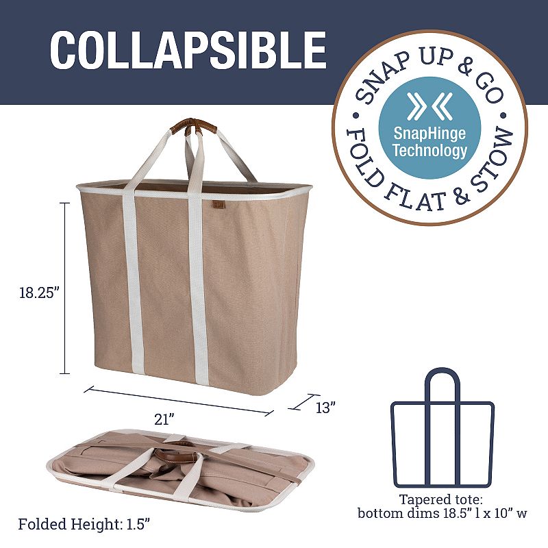 CleverMade Collapsible Laundry Caddy LUXE 2-piece Set