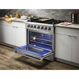 Thor Kitchen 36 in. 5.2 cu. ft. Oven Gas Range in Stainless Steel HRG3618U