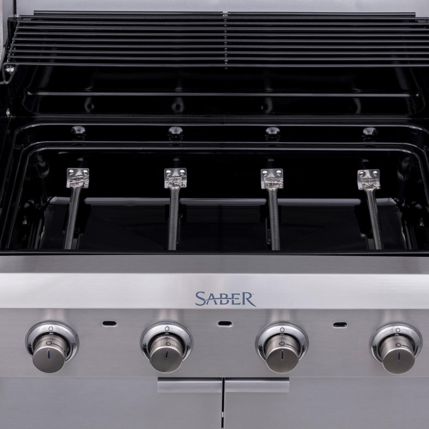 Saber Select 4-Burner 30-Inch Infrared Propane Gas Grill With Side Burner