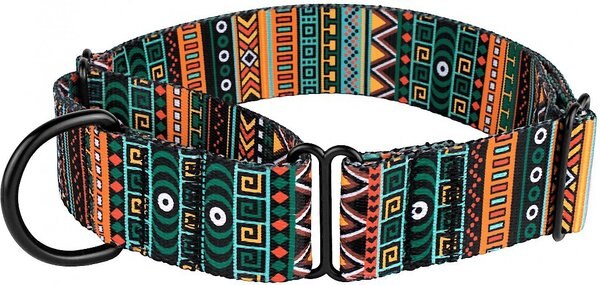 CollarDirect Tribal Pattern Aztec Design Nylon Martingale Dog Collar