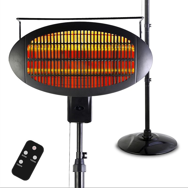 Optimus Garage-Outdoor Floor Standing Infrared Patio Heater with Remote