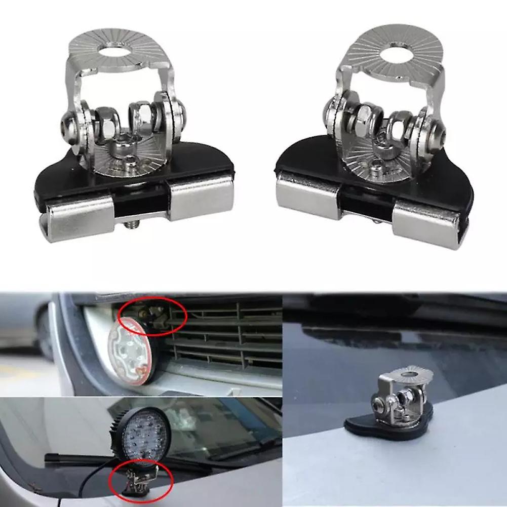 Led Light Bar Mounting Bracket 2pcs Universal Adjustable Pillar Hood Led Worklight Mount Bracket Clamp Holder For Off Road Truck Suv