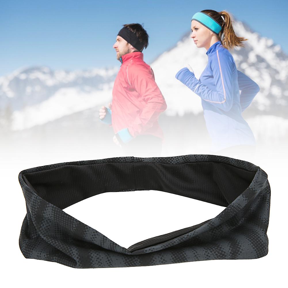 Polyester Yoga Hair Band Sweat Absorption Quick Drying Outdoor Sports Fitness Headband For Running Dancingdark Gray