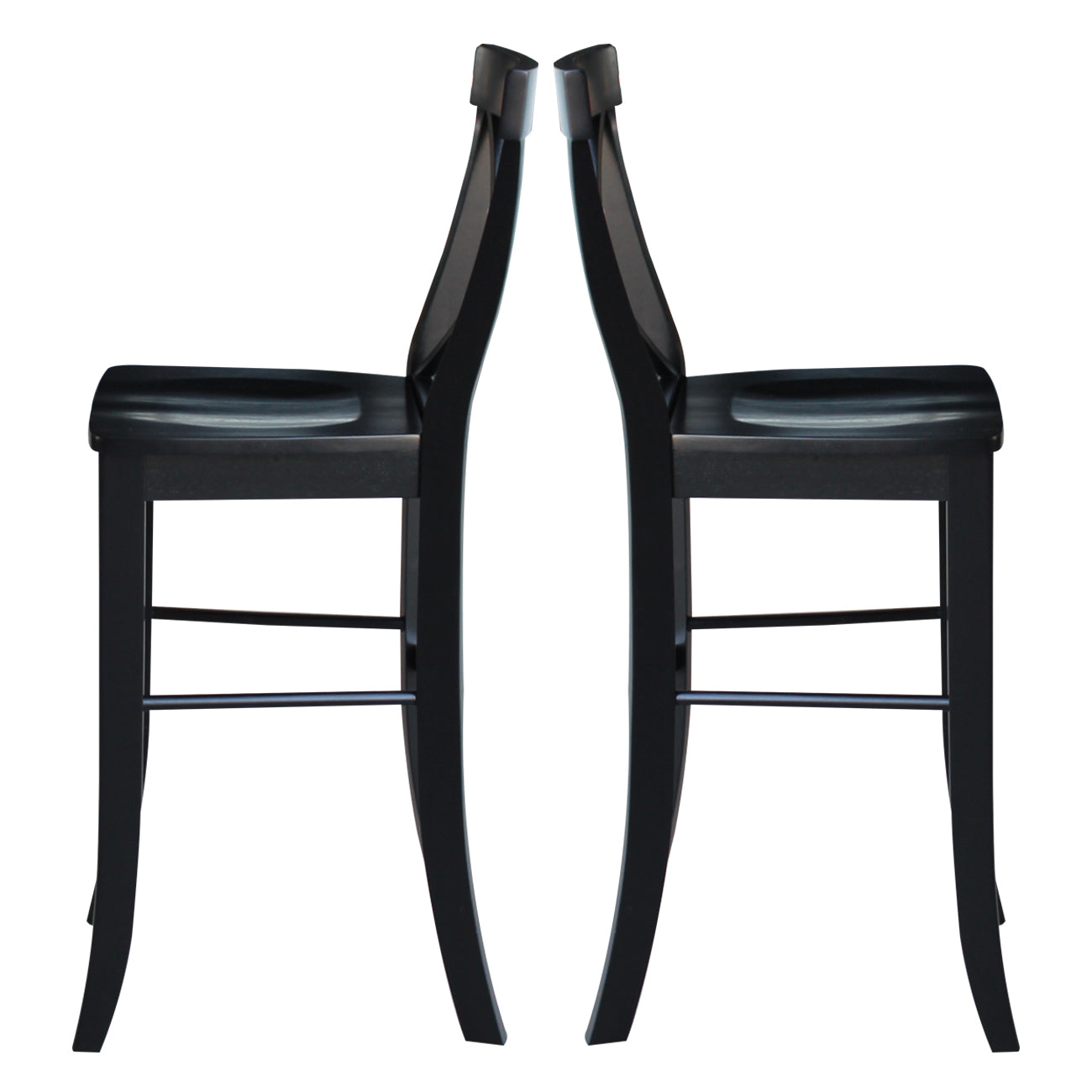 International Concepts Crossback 29 Barstool， Multiple Finishes