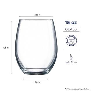 Luminarc Cachet 15 oz. Stemless Wine Party Pack (Set of 12) N7585