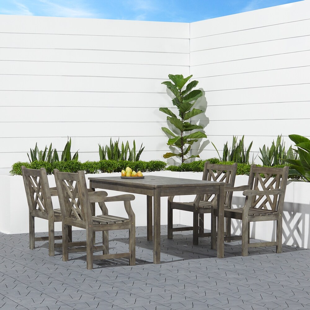 Surfside 5 piece Table/ Armchair Outdoor Dining Set by Havenside Home