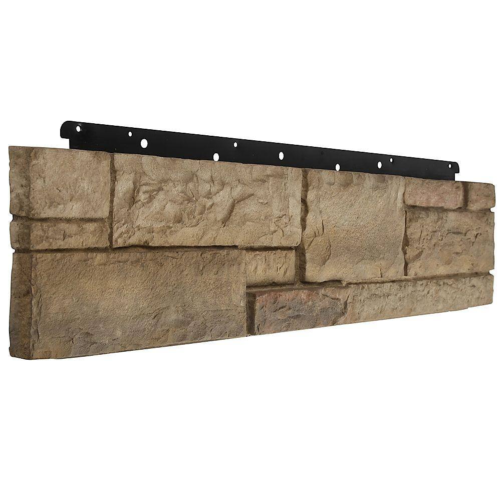 Boral 8 in. x 36 in. Versetta Stone Tight-Cut Corner Terra Rosa Siding (6-Bundles Per Case) 4210710