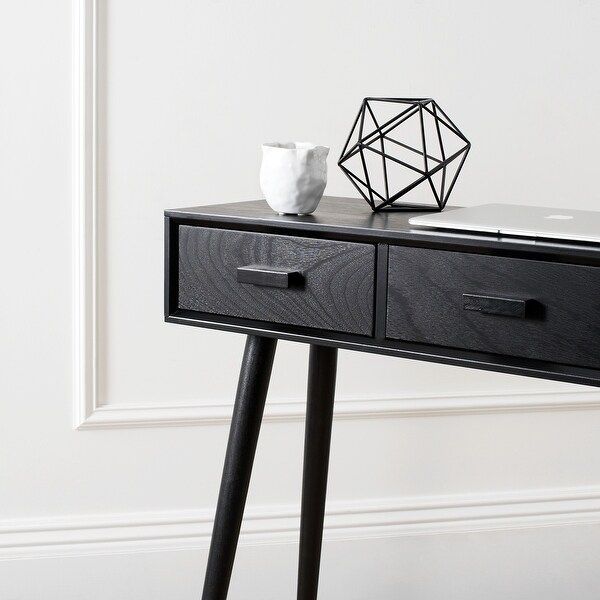 SAFAVIEH Albus Black 3-drawer Console Table - 41.8