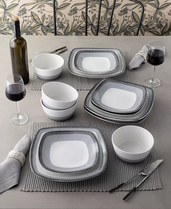 Noritake Colorscapes Layers 12 Piece Square Dinnerware Set