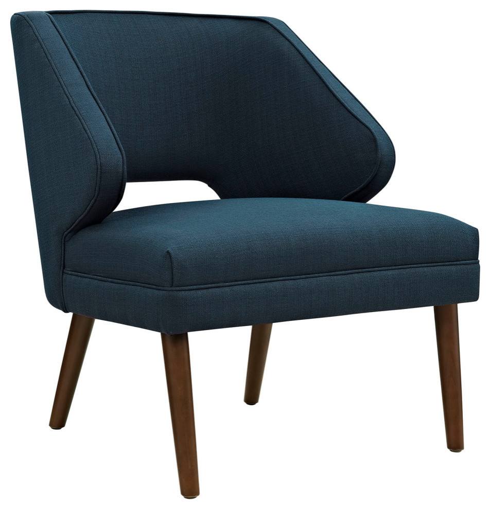 Jayden Azure Upholstered Fabric Armchair   Midcentury   Armchairs And Accent Chairs   by V.S.D Furniture  Houzz