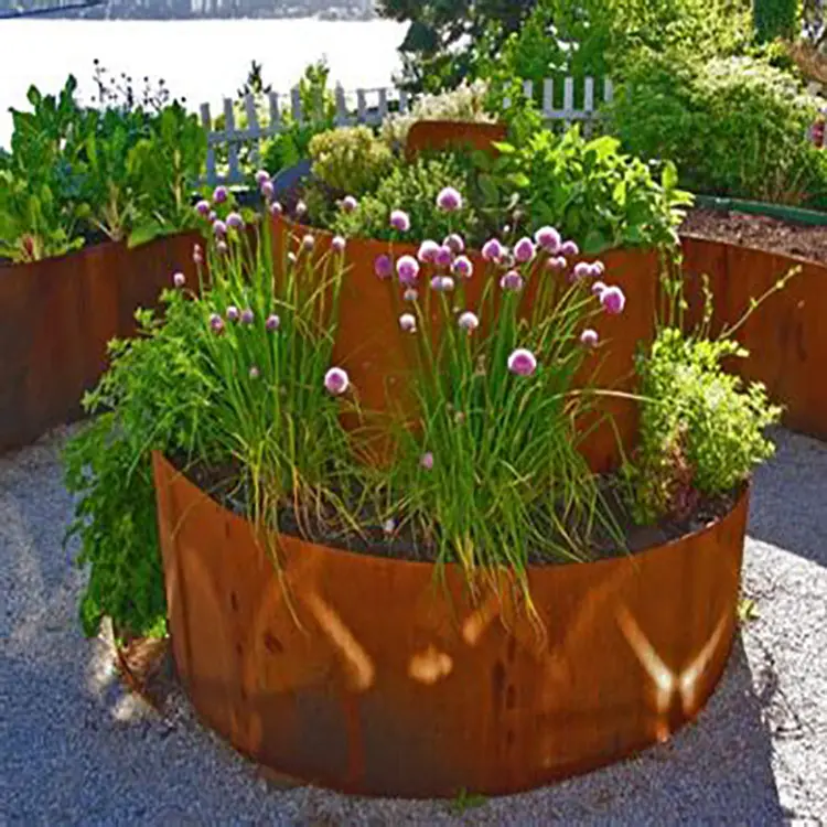 Garden Supplies Outdoor Metal Raised Garden Bed Pots Planters