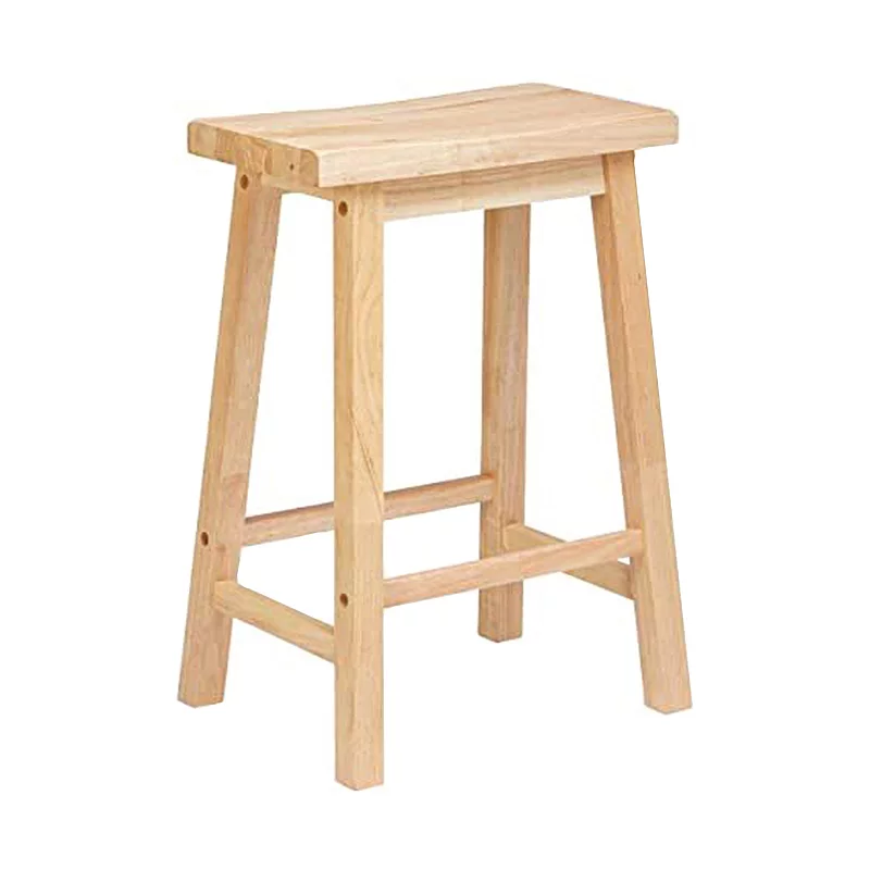 Pj Wood Classic Saddle Seat 29 Tall Kitchen Counter Stools， Natural (2 Pack)