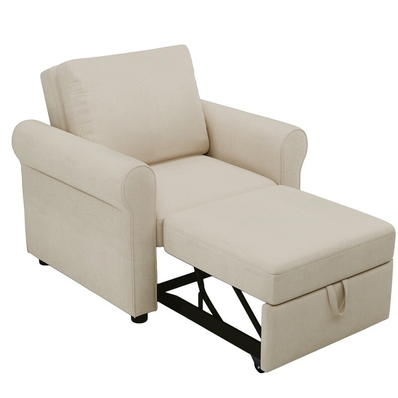 Modern Convertible Sofa Bed Chair Lounger Chair Sleeper for Adults