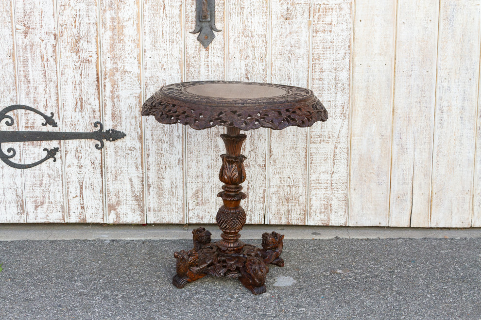 Extraordinary Anglo Indian Rosewood Center Table   Mediterranean   Side Tables And End Tables   by De cor  Houzz