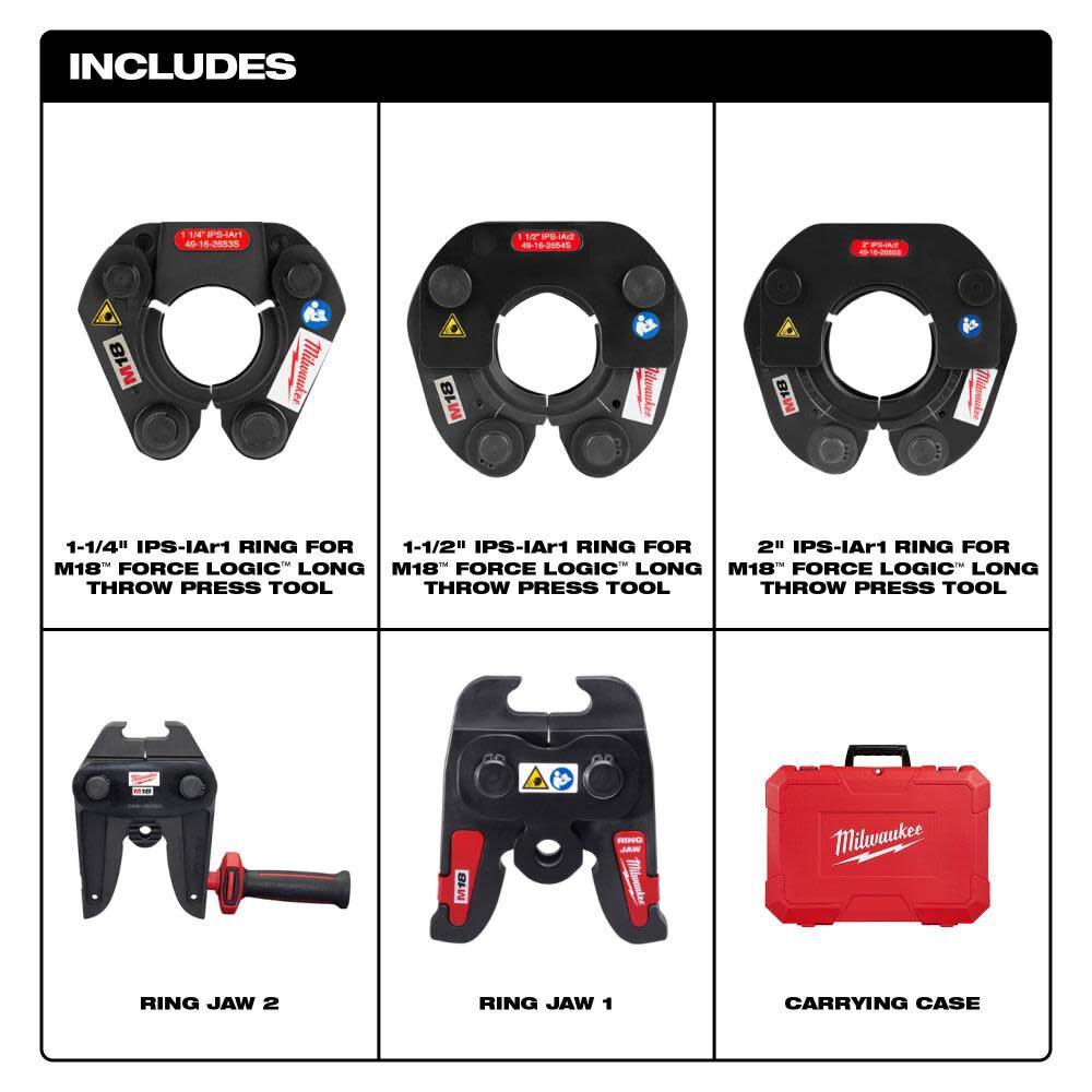 Milwaukee IPS IA Press Ring Kit for M18 FORCE LOGIC Long Throw Press Tool 1 1/4