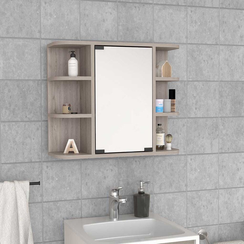 Medicine Cabinet  Six External Shelves Mirror