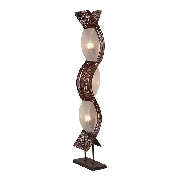 Brown Bamboo Coastal Floor Lamp 67 x 17 x 7 - 17 x 67