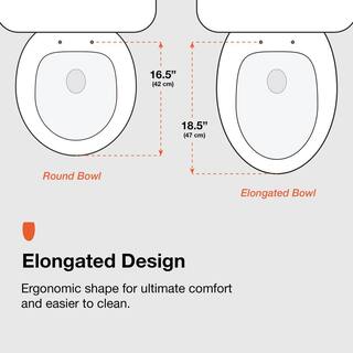 Glacier Bay Caspian 2-Piece 1.11.6 GPF Dual Flush Elongated Toilet in White Seat Included GBTO201