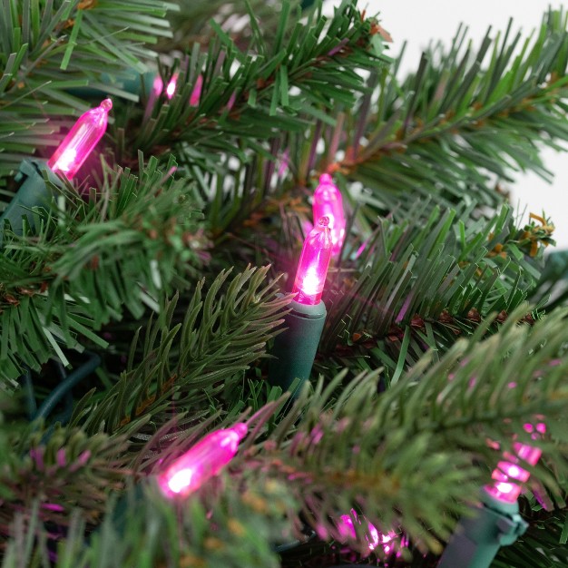 Northlight 100ct Mini Christmas String Lights Pink 33 x27 Green Wire