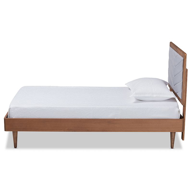 Baxton Studio Tasha Upholstered Twin Platform Bed