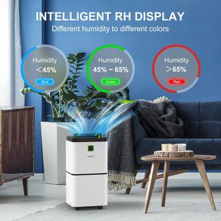 Runesay 25 pt. 1500 sq.ft. Auto Defrost Household Dehumidifier in. White with Drain Hose and Water Tank for Home DHOX25P7135