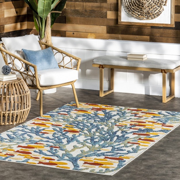 Nuloom Lidia Nautical Coral Indoor outdoor Area Rug