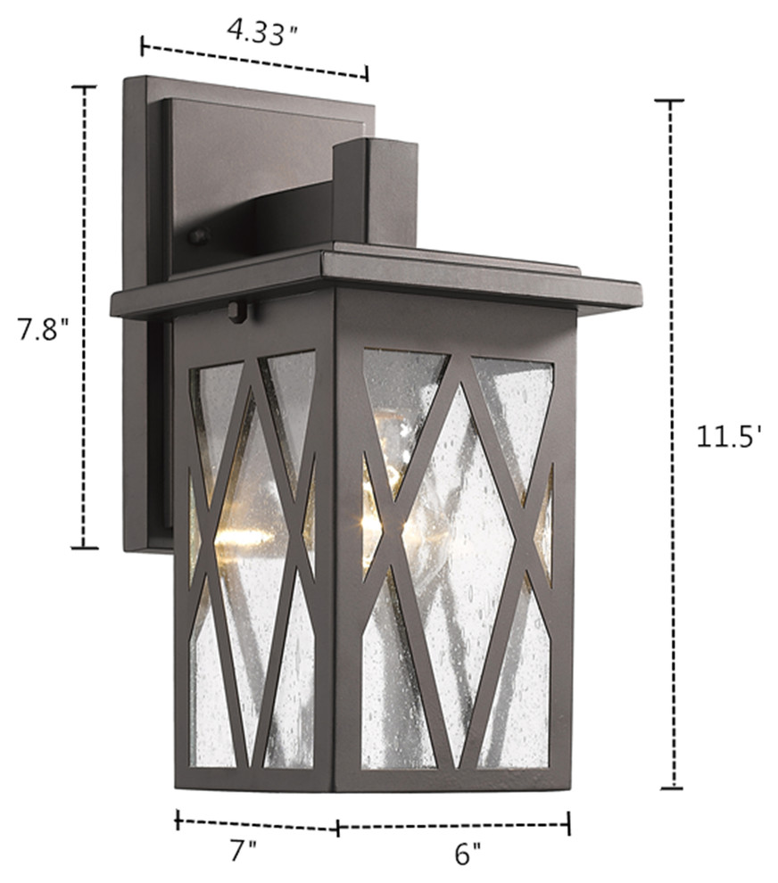 Anthony 1 Light Rubbed Bronze Outdoor Wall Sconce 12 quot  Outdoor Wall Lights And Sconces   by Homesquare  Houzz