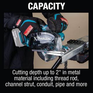 Makita 18V LXT Lithium-Ion Cordless 5-38 in. Metal Cutting Saw with Electric Brake and Chip Collector Tool-Only XSC03Z