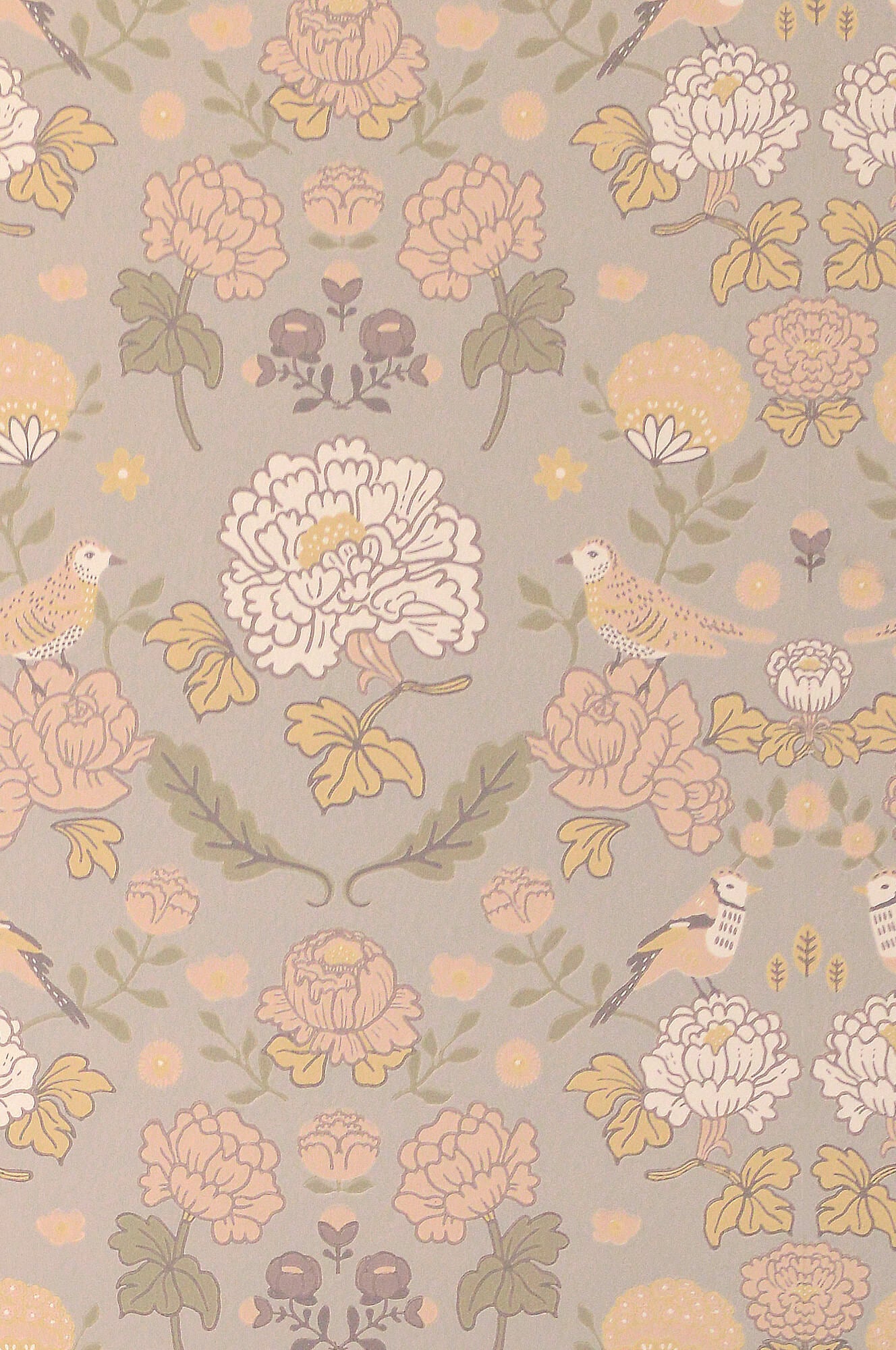 Sample June Mindful Grey Wallpaper