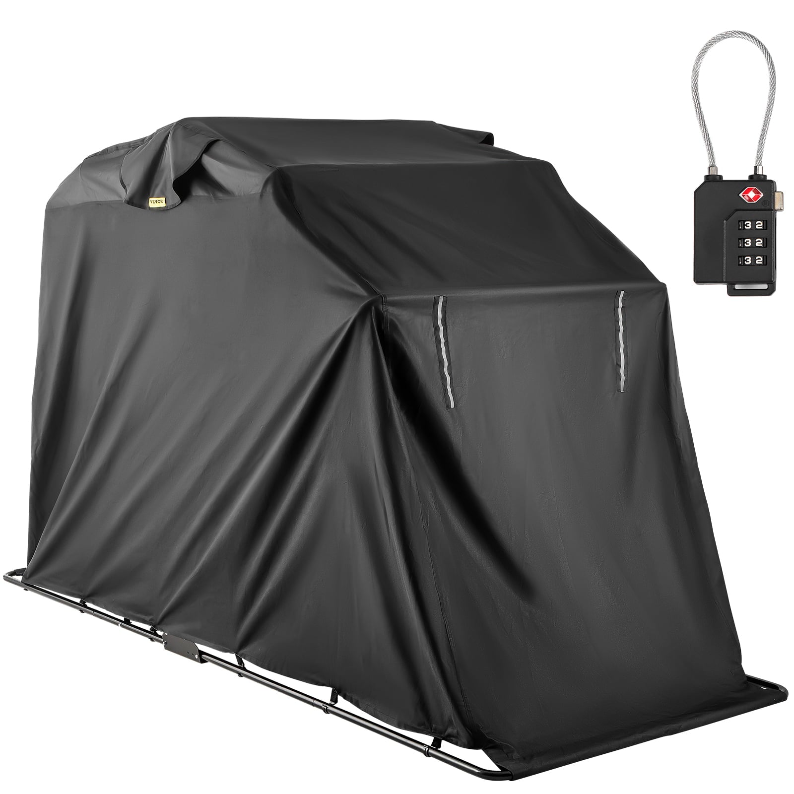 BENTISM Motorcycle Shelter Motorcycle Cover Large Shed Cover Storage Tent w/ Lock