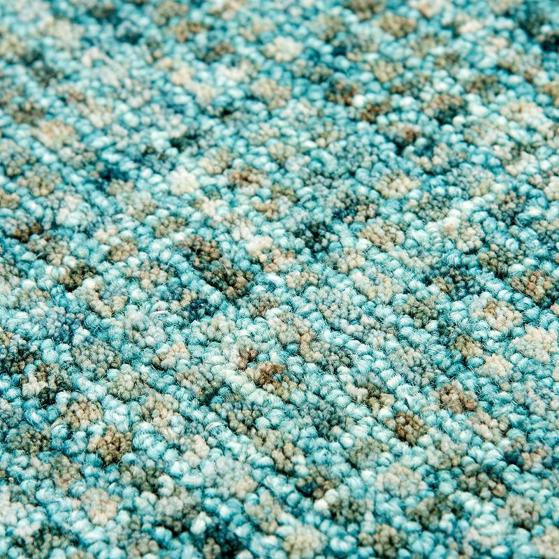 Rizzy Home Melissa Talbot Teal and White Rug