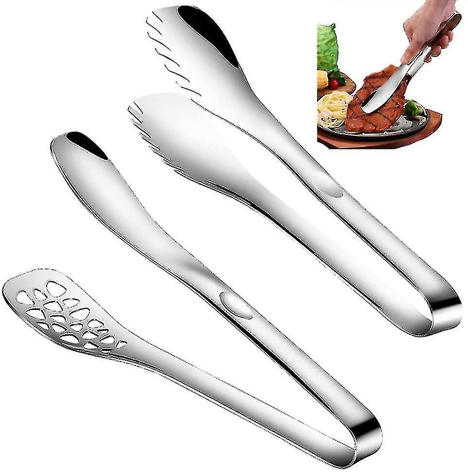 Bbq Utensil 2 Styles Cooking Tongs， Spaghetti Tongs， Serving Tongs， Stainless Steel Kitchen Tongs