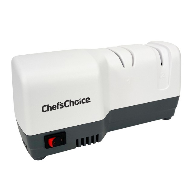 Chef x27 schoice Hybrid Knife Sharpener For 20 degree Straight And Serrated Knives 2 stage White