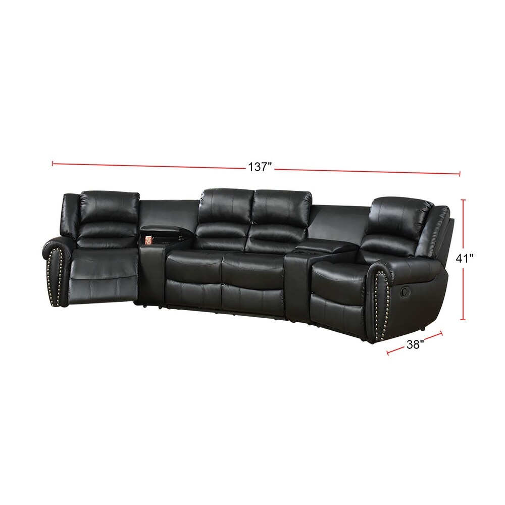 5 Piece Handle Motion Sectional