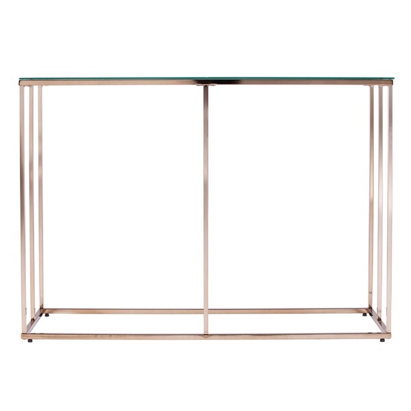 SEI Furniture Nindel Contemporary Champagne Metal Console Table